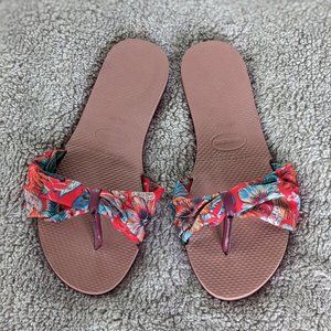 Havaianas, Crocus Rose Tropical You Saint Tropez Sandals